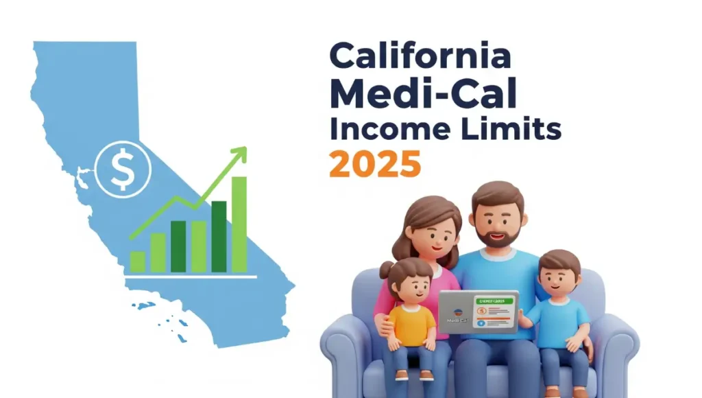California Medi-Cal Income Limits 2025 eligibility chart for families