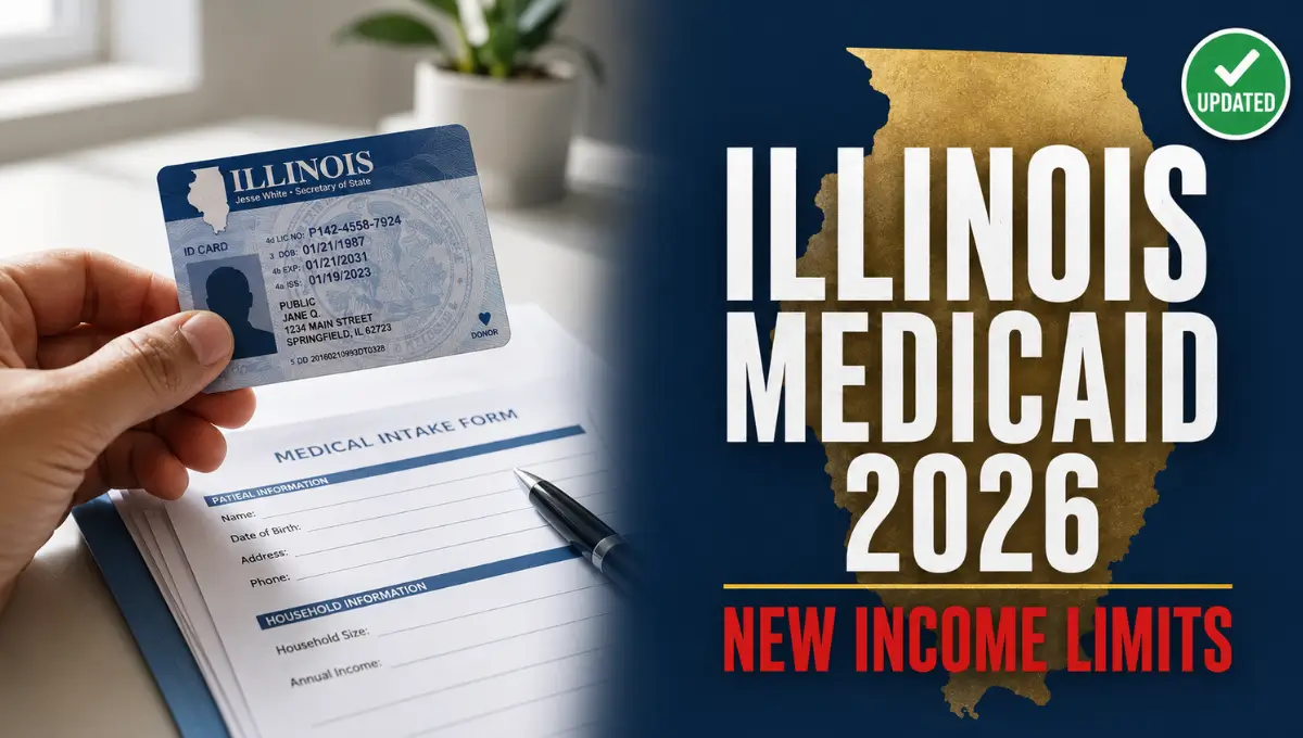 Illinois Medicaid income limits 2026 chart and eligibility card