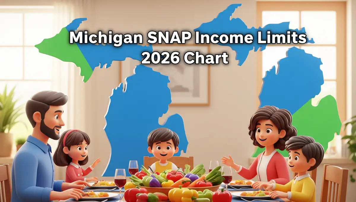 Michigan SNAP income limits 2026 family benefits illustration