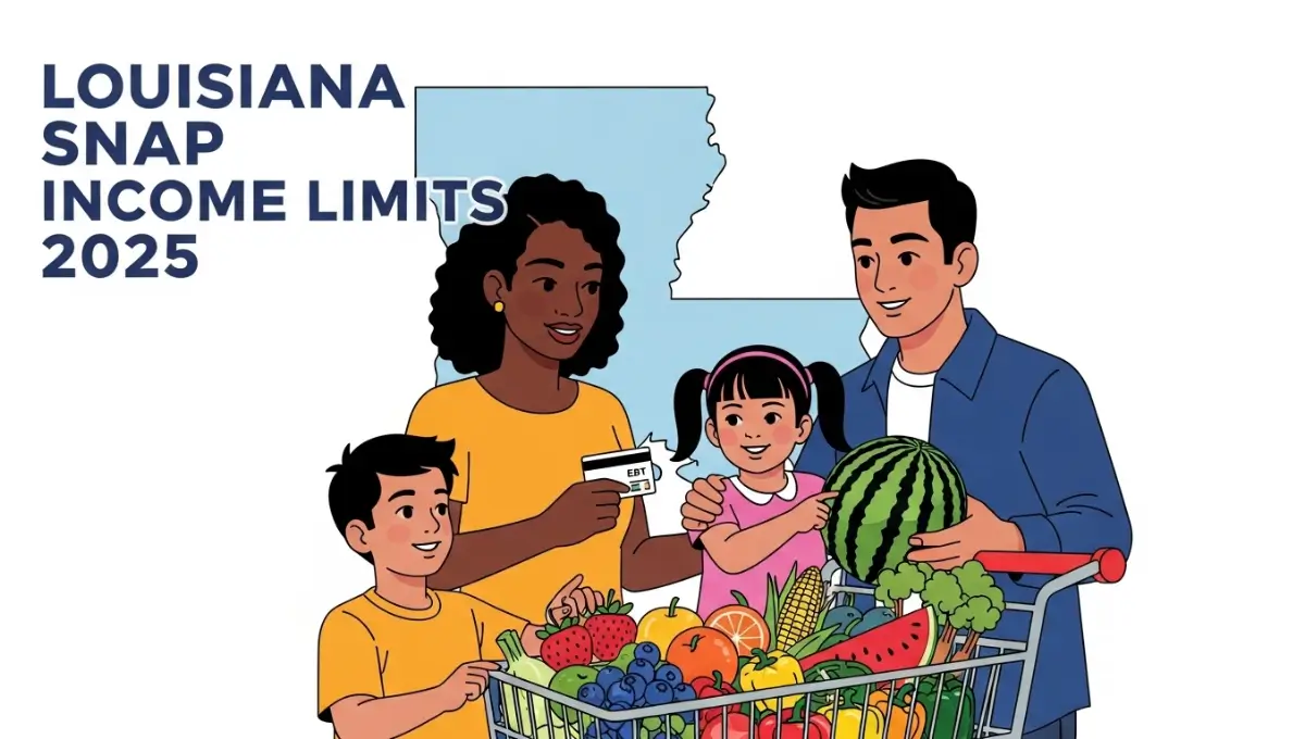 Louisiana SNAP income limits and benefits for 2025 with verified DCFS data.