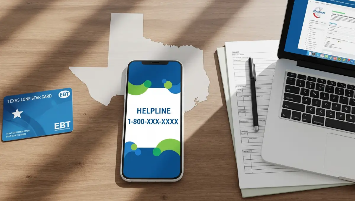 Texas SNAP benefits helpline phone number with Lone Star Card and application resources