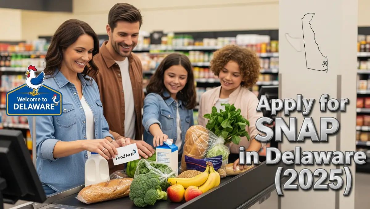 Apply for SNAP in Delaware 2025 — online application, income limits, and Food First EBT benefits for Delaware families.