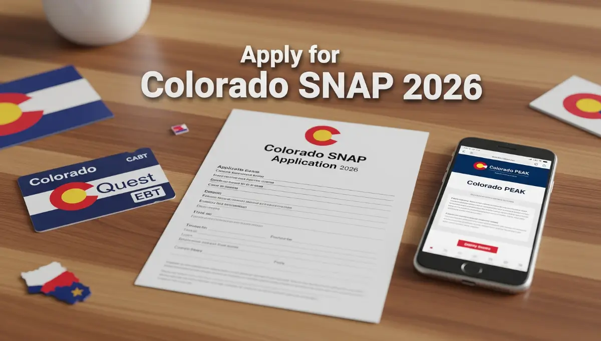 Apply for Colorado SNAP benefits 2026 online through PEAK or MyCOBenefits app with Colorado Quest EBT card