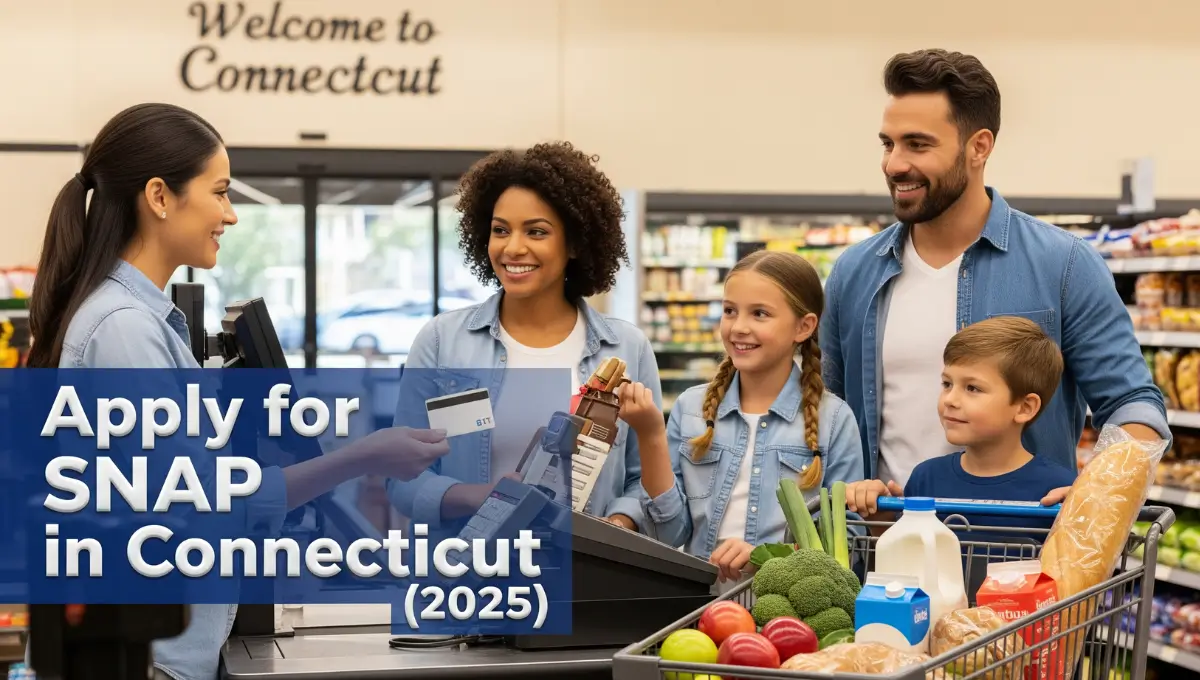 Apply for SNAP in Connecticut 2025 — how to apply for food stamps online, eligibility, income limits, and EBT benefits.