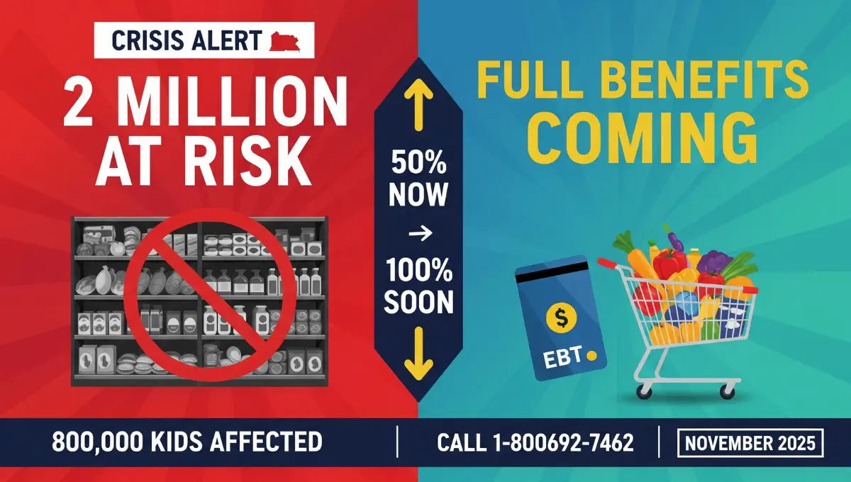Pennsylvania SNAP funding crisis November 2025 affecting 2 million residents with delayed benefits and food shortage warnings