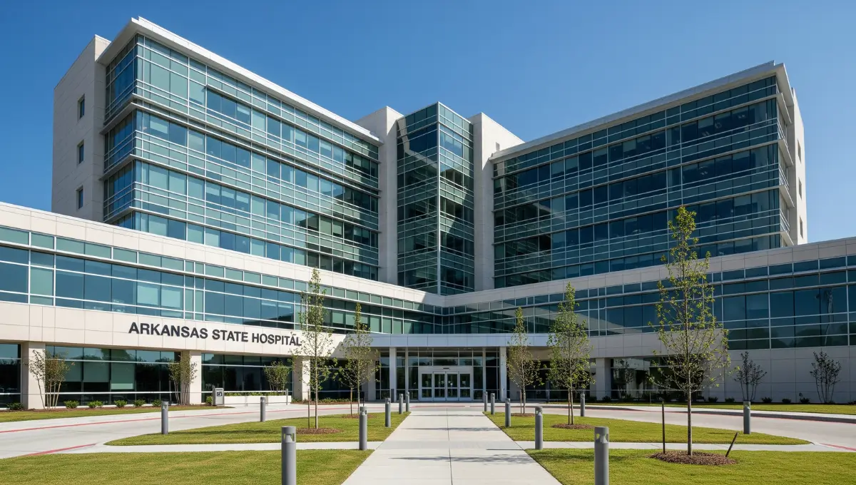 Arkansas State Hospital exterior in Little Rock, location of the January 2026 DHS SIS Board meeting