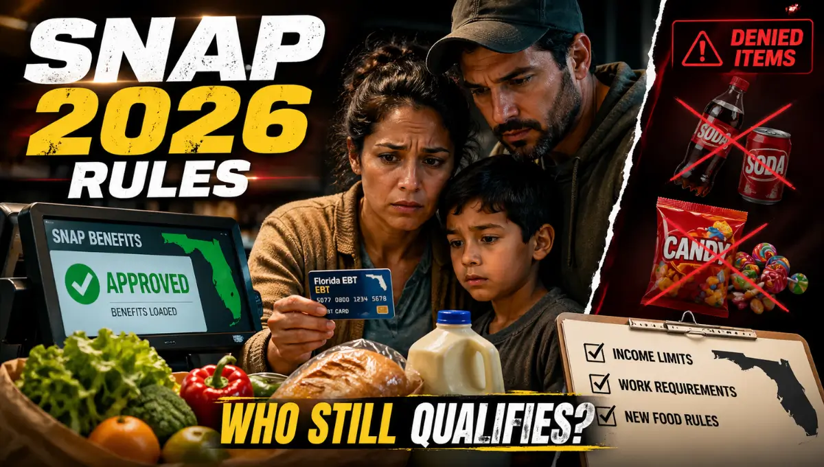 Florida SNAP eligibility 2026 rules income limits EBT benefits approved denied grocery checkout