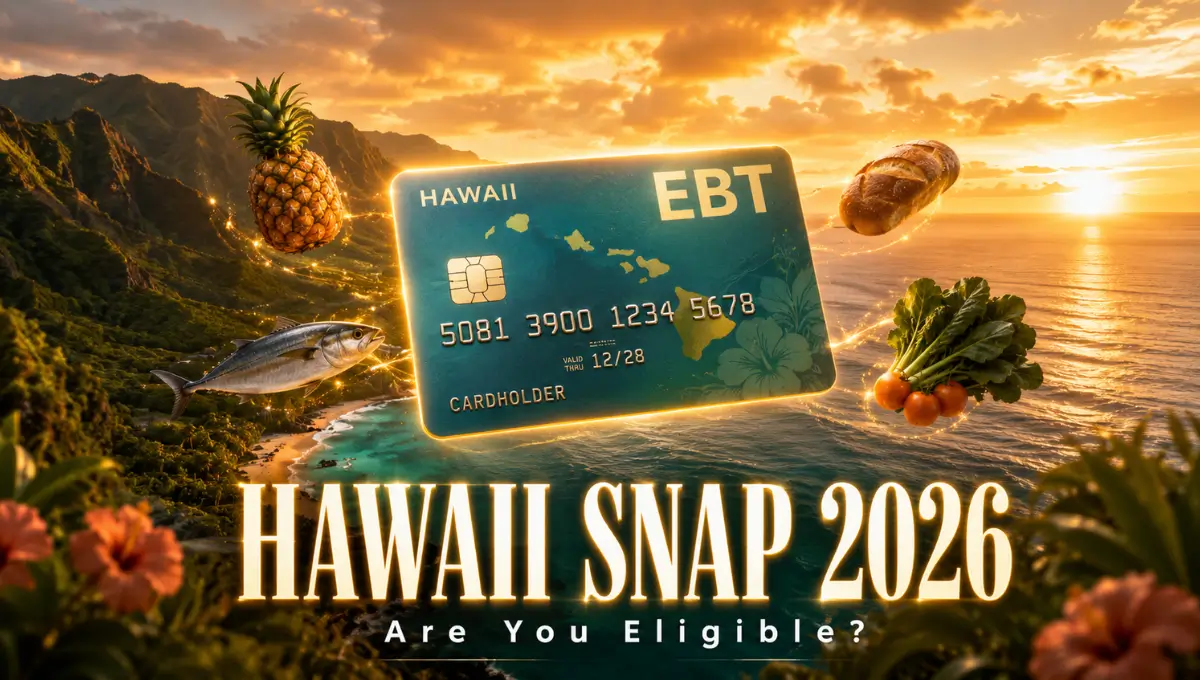 Hawaii SNAP eligibility 2026 — EBT card with income limits and benefit amounts for Hawaii residents