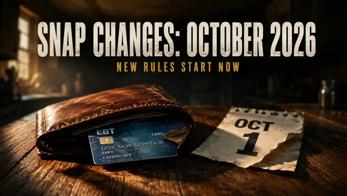 SNAP changes coming October 2026 showing new food stamp rules and benefit updates