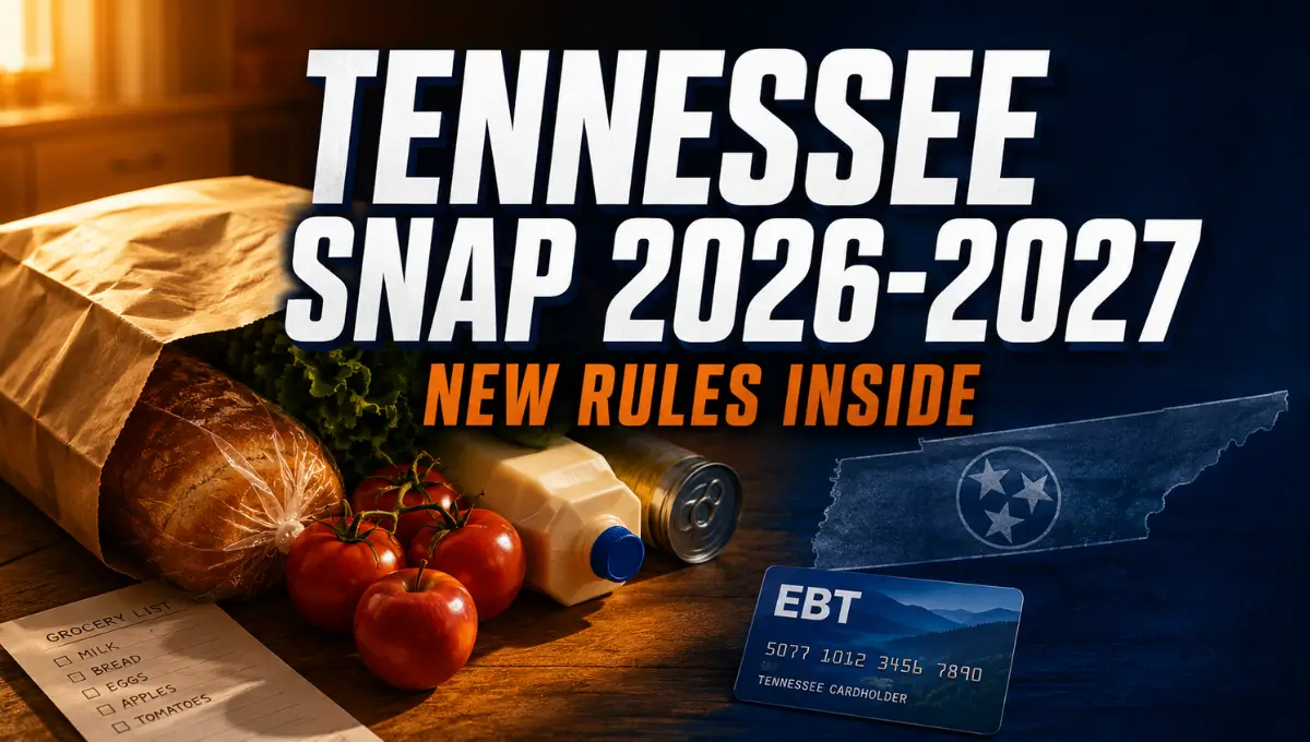Tennessee SNAP eligibility 2026-2027 featured image with groceries and EBT card